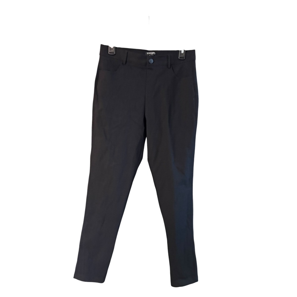 Mario Serrani Italy Womens Black Slim Leg Stretch Trousers Pants Size Medium